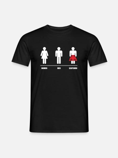 Woman Men Scotsman T-Shirt Schotte Schottland - Männer T-Shirt - Schwarz