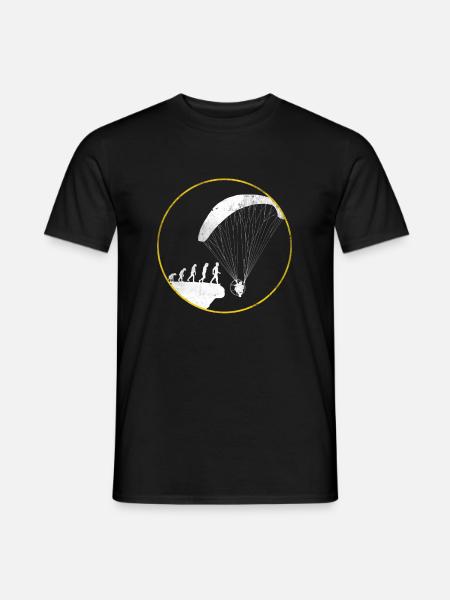 Chemise cadeau Evolution paramoteur - T-shirt homme - noir
