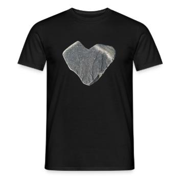 Cadeau de collectionneur de pierres coeur de pierre - T-shirt homme - noir - Devant - AI Model Male 178 light (178cm)