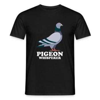 Pigeon Whisperer Gift Pigeons Whisperer - Men's T-Shirt - black - Front - AI Model Male 178 light (178cm)