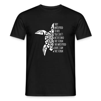 Turtle mandala maori gift - Men's T-Shirt - black - Front - AI Model Male 178 light (178cm)