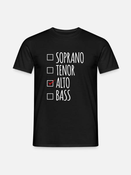 Voces del Coro Bajo Soprano Tenor Alto - T-shirt herr - svart