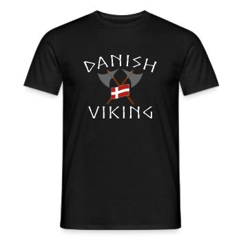 Danish Viking Dane Denmark T-Shirt Vikings - Men's T-Shirt - black - Front - AI Model Male 178 light (178cm)