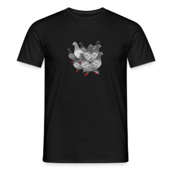 Pigeons gift t-shirt pigeons owner - Men's T-Shirt - black - Front - AI Model Male 178 light (178cm)