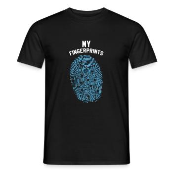 My Fingerprints Fingerprint Diabetic - Men's T-Shirt - black - Front - AI Model Male 178 light (178cm)
