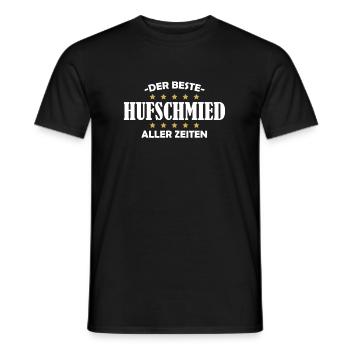 Der Beste Hufschmied Aller Zeiten T-Shirt Geschenk - Männer T-Shirt - Schwarz - Vorne - AI Model Male 178 light (178cm)
