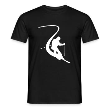 Cadeau idée cadeau t shirt skieur - T-shirt homme - noir - Devant - AI Model Male 178 light (178cm)
