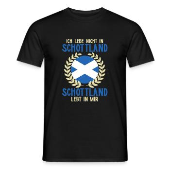 Ich Lebe Nicht In Schottland Schottland Lebt In... - Männer T-Shirt - Schwarz - Vorne - AI Model Male 178 light (178cm)