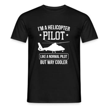 Cadeau de t-shirt de pilote d'hélicoptère - T-shirt homme - noir - Devant - AI Model Male 178 light (178cm)