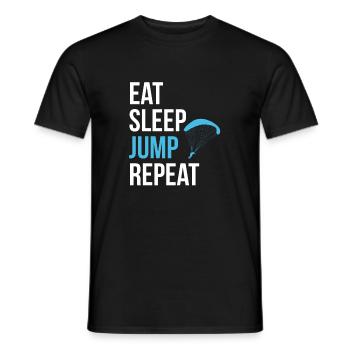 Eat Sleep Jump Repeat Skydiver Skydiver - T-shirt homme - noir - Devant - AI Model Male 178 light (178cm)