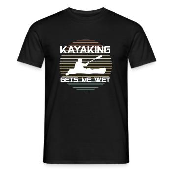 Cadeau de t-shirt mouillé de Gest Me de kayak - T-shirt homme - noir - Devant - AI Model Male 178 light (178cm)