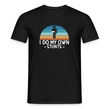 I Do My Own Stunts Arm Bruch Gips - Männer T-Shirt - Schwarz - Vorne - AI Model Male 178 light (178cm)