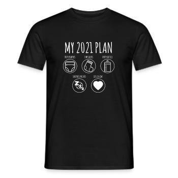 Mon T-shirt Plan 2021 Parents-to-be - T-shirt homme - noir - Devant - AI Model Male 178 light (178cm)
