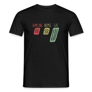 Kupplung Bremse Gas Fahrlehrer Fahrschule - Männer T-Shirt - Schwarz - Vorne - AI Model Male 178 light (178cm)