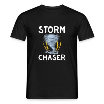 Storm Chaser Storm Hunter Gift - Men's T-Shirt - black - Front - AI Model Male 178 light (178cm)