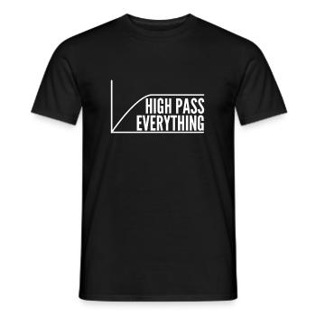Chemise de mixage d'ingénieur du son High Pass Everything - T-shirt homme - noir - Devant - AI Model Male 178 light (178cm)