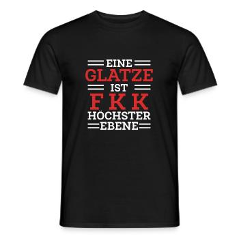 Eine Glatze Ist FKK Auf Höchster Ebene - Männer T-Shirt - Schwarz - Vorne - AI Model Male 178 light (178cm)