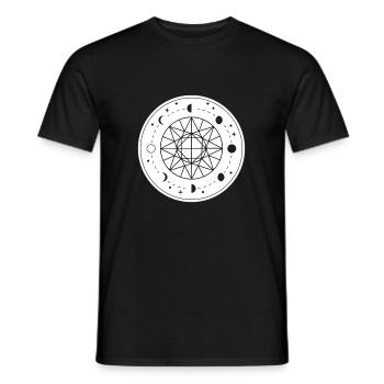 Mond Phase Mondzyklus Geschenk Spiritualität - Männer T-Shirt - Schwarz - Vorne - AI Model Male 178 light (178cm)