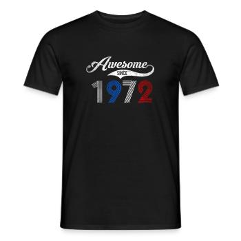 Génial depuis 1972 50e anniversaire - T-shirt homme - noir - Devant - AI Model Male 178 light (178cm)