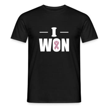 I Won Gift Cancer World Cancer Day - Men's T-Shirt - black - Front - AI Model Male 178 light (178cm)