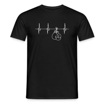 Boxsport Herzschlag Boxhandschuhe Kampfsport Boxer - Männer T-Shirt - Schwarz - Vorne - AI Model Male 178 light (178cm)
