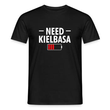 Besoin Kielbasa Cadeau Pologne Pôle - T-shirt homme - noir - Devant - AI Model Male 178 light (178cm)