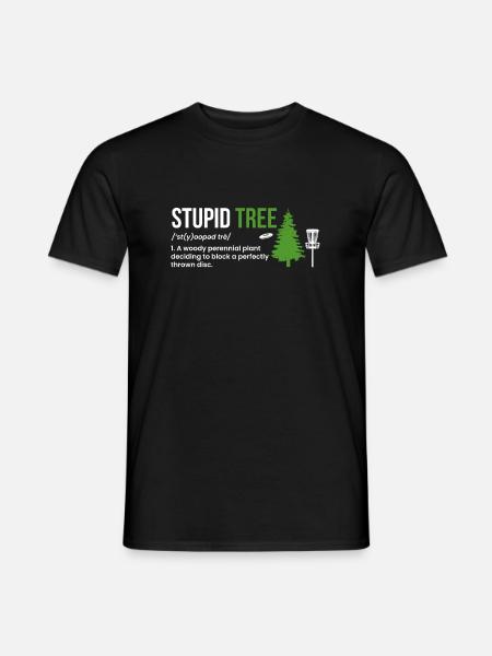 Stupid Tree Definition Gift Disc Golf Player - T-shirt homme - noir