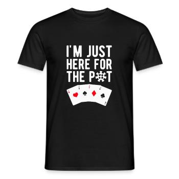 I'm Just Here For The Pot Gift Poker Player - Men's T-Shirt - black - Front - AI Model Male 178 light (178cm)
