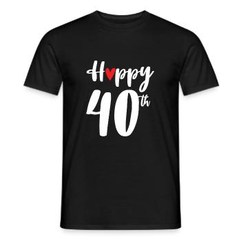 Joyeux cadeau de 40e anniversaire 40e anniversaire - T-shirt homme - noir - Devant - AI Model Male 178 light (178cm)