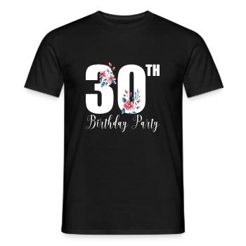 Happy 30th Birthday Geschenk 30. Geburtstag - Männer T-Shirt - Schwarz - Vorne - AI Model Male 178 light (178cm)