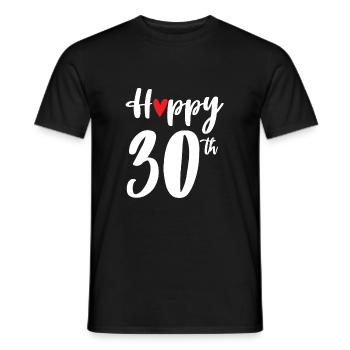 Happy 30th Birthday Geschenk 30. Geburtstag - Männer T-Shirt - Schwarz - Vorne - AI Model Male 178 light (178cm)