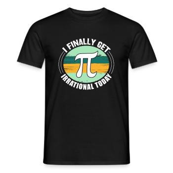 Je deviens enfin irrationnel aujourd’hui - Math PI - T-shirt homme - noir - Devant - AI Model Male 178 light (178cm)