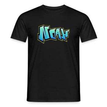 NOAH printable graffiti - Men's T-Shirt - black - Front - AI Model Male 178 light (178cm)