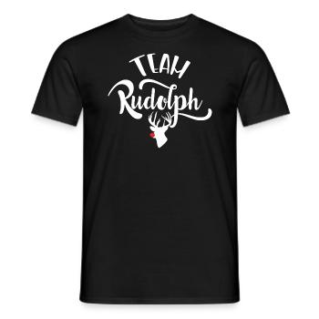 Équipe Rudolph Reindeer Rudolf Christmas Gift - T-shirt homme - noir - Devant - AI Model Male 178 light (178cm)
