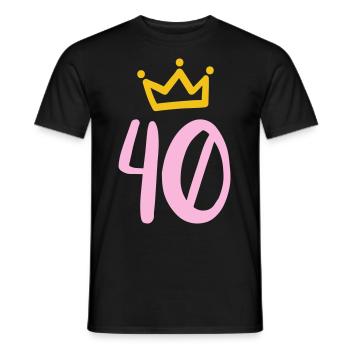 40. Geburtstag Krone - Männer T-Shirt - Schwarz - Vorne - AI Model Male 178 light (178cm)
