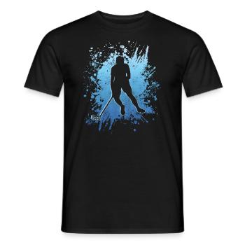 Floorball Game Floorballer Innebandy Floorball - Men's T-Shirt - black - Front - AI Model Male 178 light (178cm)