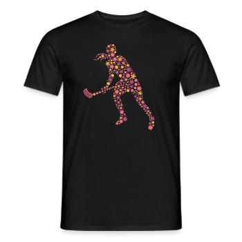 Floorball Player Floorballer Floorball - Men's T-Shirt - black - Front - AI Model Male 178 light (178cm)