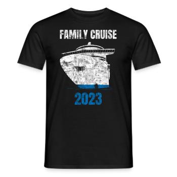 Family Cruise 2023 Urlaub Familien Kreuzfahrt - Männer T-Shirt - Schwarz - Vorne - AI Model Male 178 light (178cm)