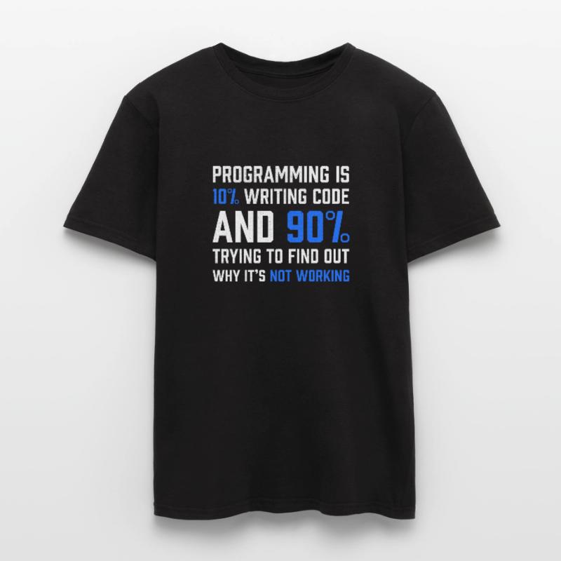 "Programming is 10% writing Code" Gift Programmer Men's T-Shirt