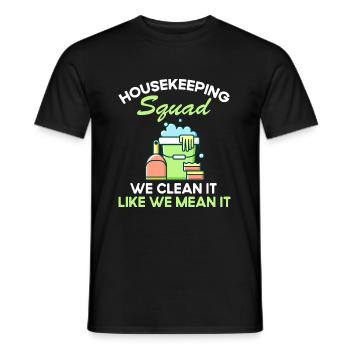 Nettoyant ménager Femme de ménage Tee Humo - T-shirt homme - noir - Devant - AI Model Male 178 light (178cm)