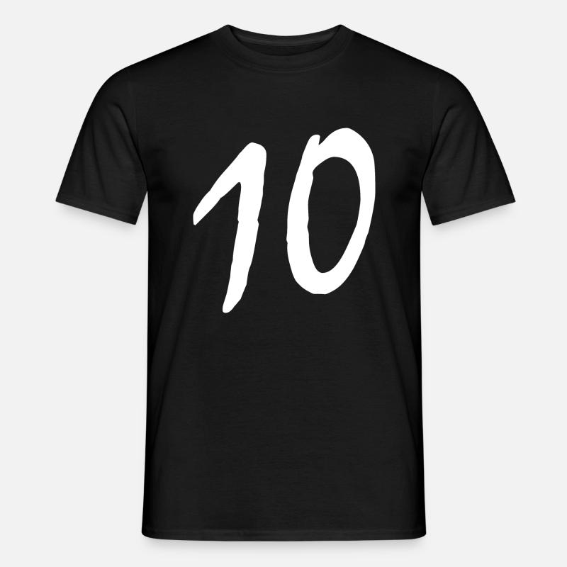 10 - Männer T-Shirt - Schwarz