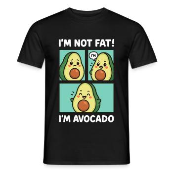 Lustige Avocado Comic mit Body-Positivity - Männer T-Shirt - Schwarz - Vorne - AI Model Male 178 light (178cm)