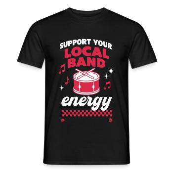 Support Local Band Design - Men's T-Shirt - black - Front - AI Model Male 178 light (178cm)
