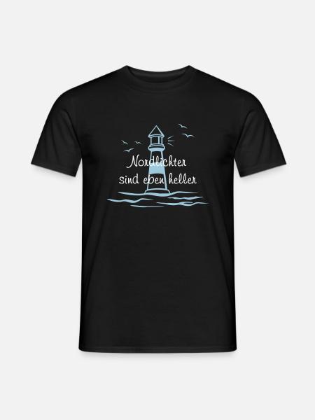Nordlichter sind heller - Männer T-Shirt - Schwarz