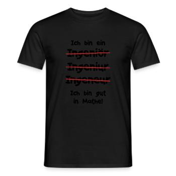 Ingenieur gut in Mathe - Männer T-Shirt - Schwarz - Vorne - AI Model Male 178 light (178cm)
