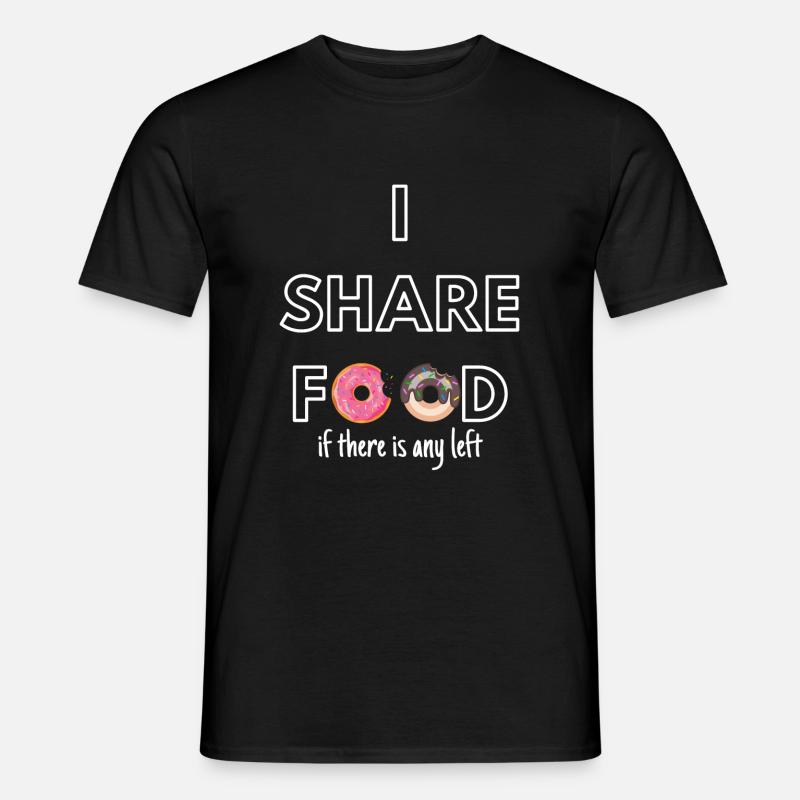 ICH TEILE ESSEN - Männer T-Shirt - Schwarz