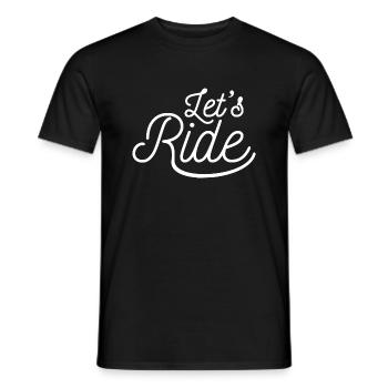 laisse monter blanc - T-shirt homme - noir - Devant - AI Model Male 178 light (178cm)