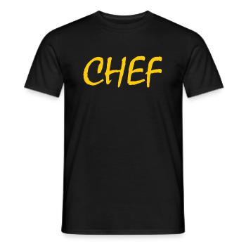 Chef - Männer T-Shirt - Schwarz - Vorne - AI Model Male 178 light (178cm)