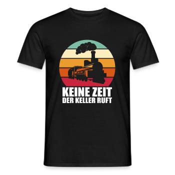 Eisenbahn Modellbau Lok Modellbauer Geschenk - Männer T-Shirt - Schwarz - Vorne - AI Model Male 178 light (178cm)