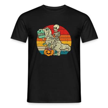 Skelett Reitmama Dinosaurier - Männer T-Shirt - Schwarz - Vorne - AI Model Male 178 light (178cm)
